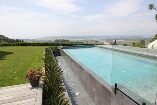 Fully Tiled Pool with Infinity Edge